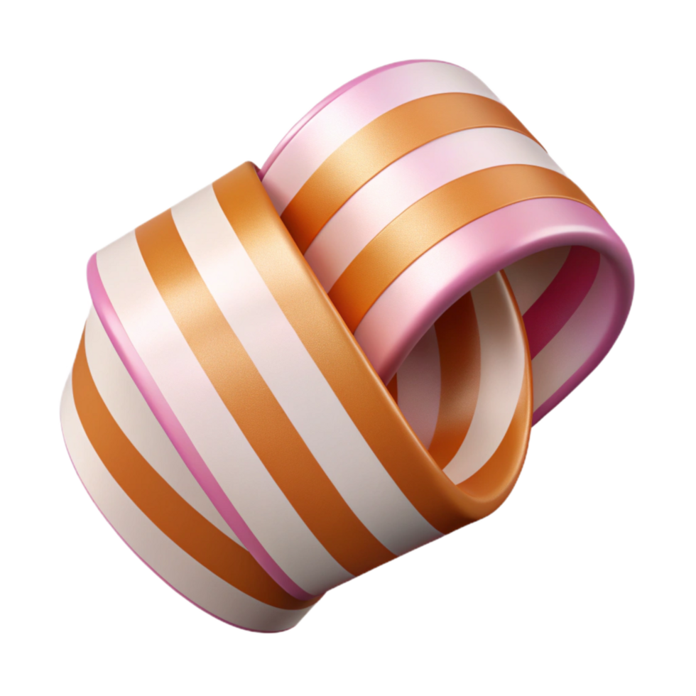 serene contemporary Striped Ribbon End Cut Transparent Cutout premium png