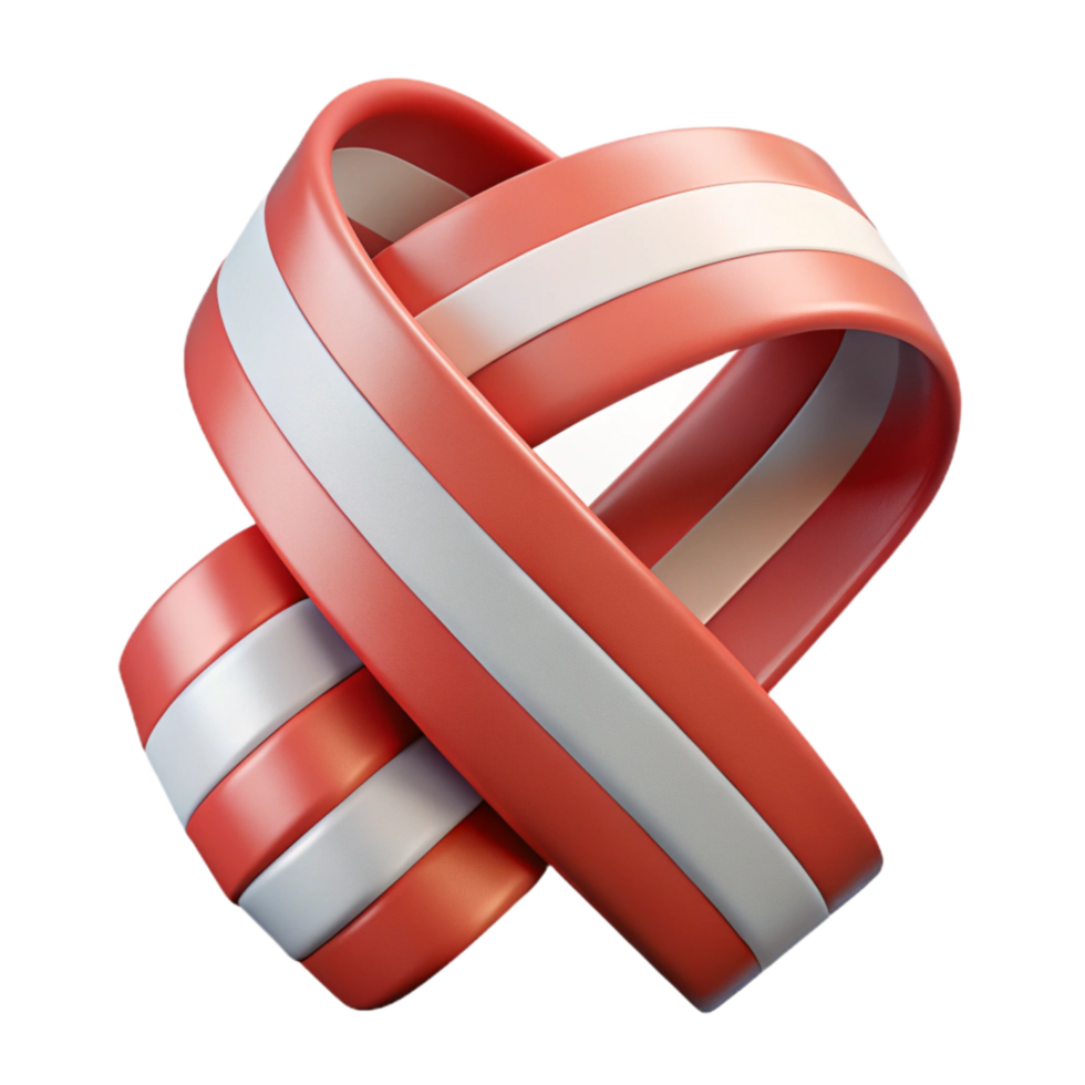 impressive traditional Striped Ribbon Overlapping Ends Transparent Cutout high resolution png