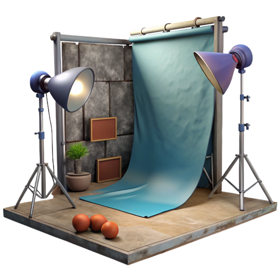 vibrant abstract Studio Backdrop with Lighting Equipment Cutout genuine png