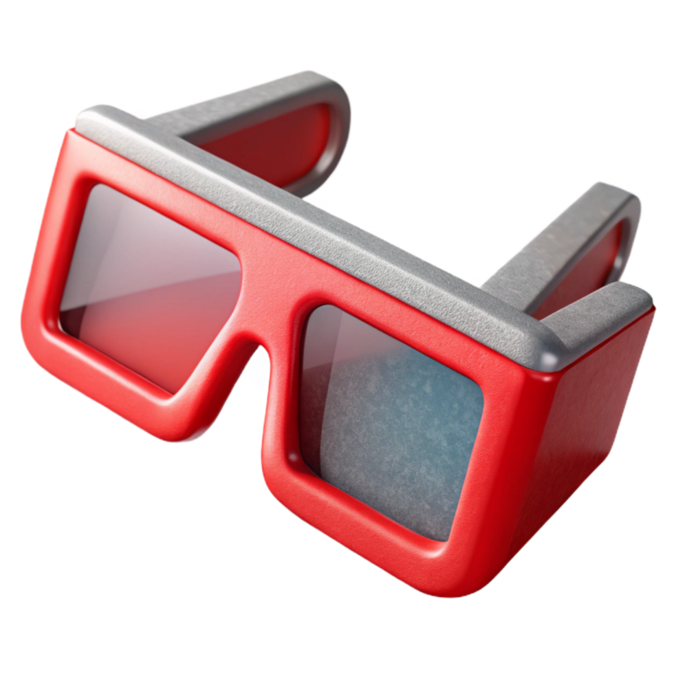 magnificent traditional Stylized Ar Glasses with Red Frame Isolated high quality png