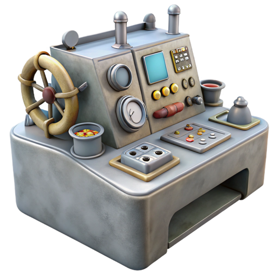 wonderful creative Submarine Control Room Console Cutout with Navigation Instruments authentic png
