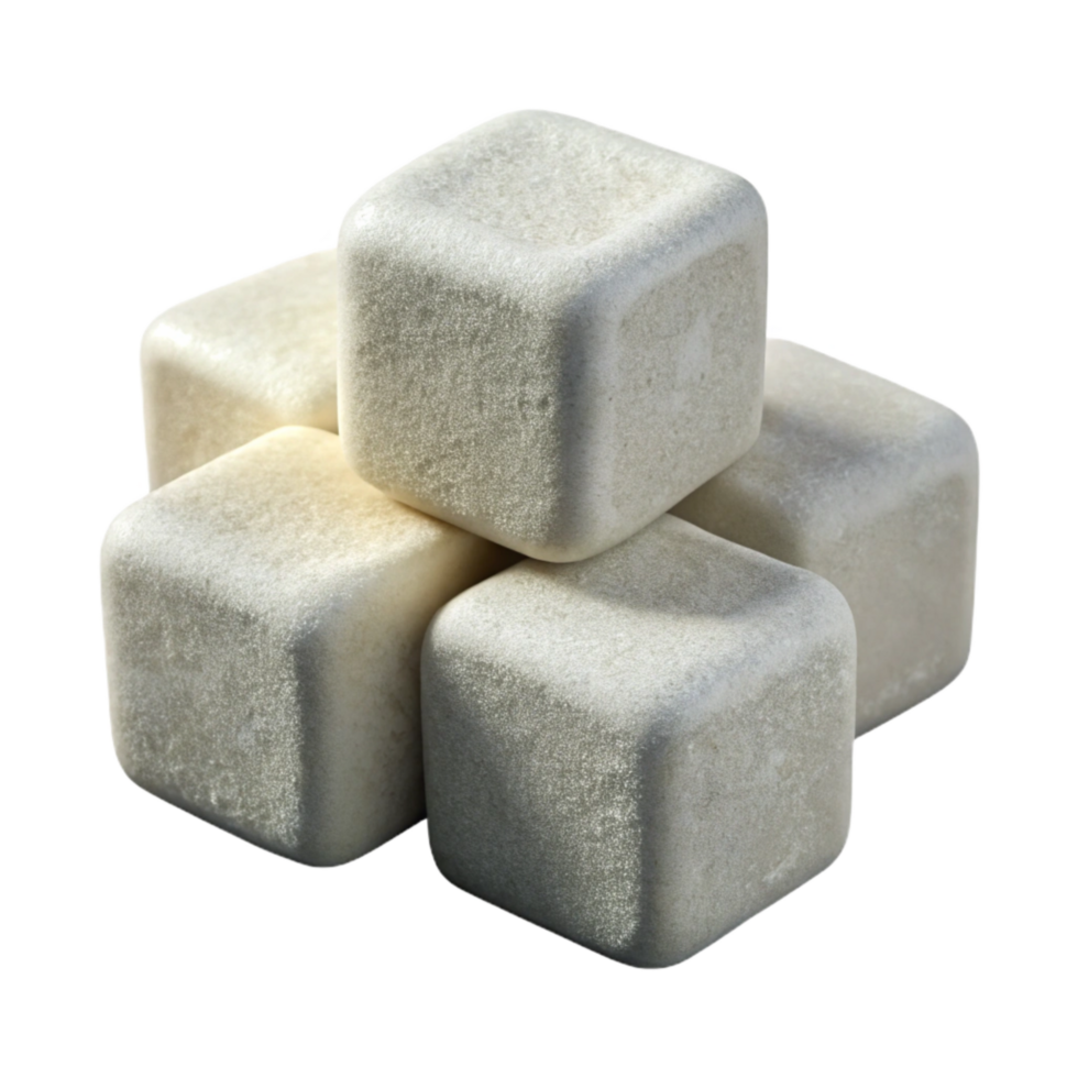 beautiful artistic Sugar Cubes White Cutout Element premium png