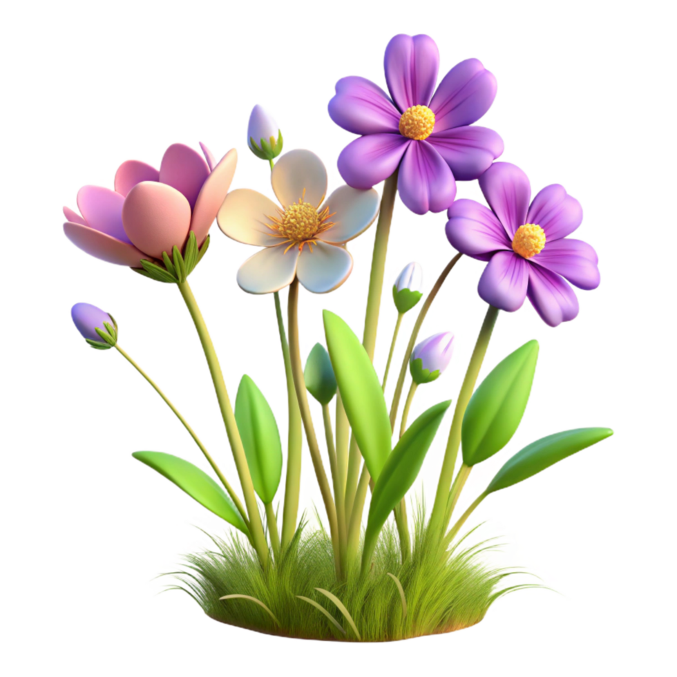 extraordinary traditional Summer Meadow Wildflowers Isolated high resolution png