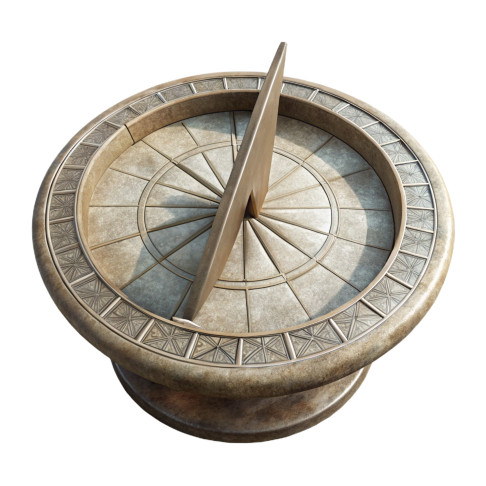 extraordinary artistic Sundial Top View Isolated original png