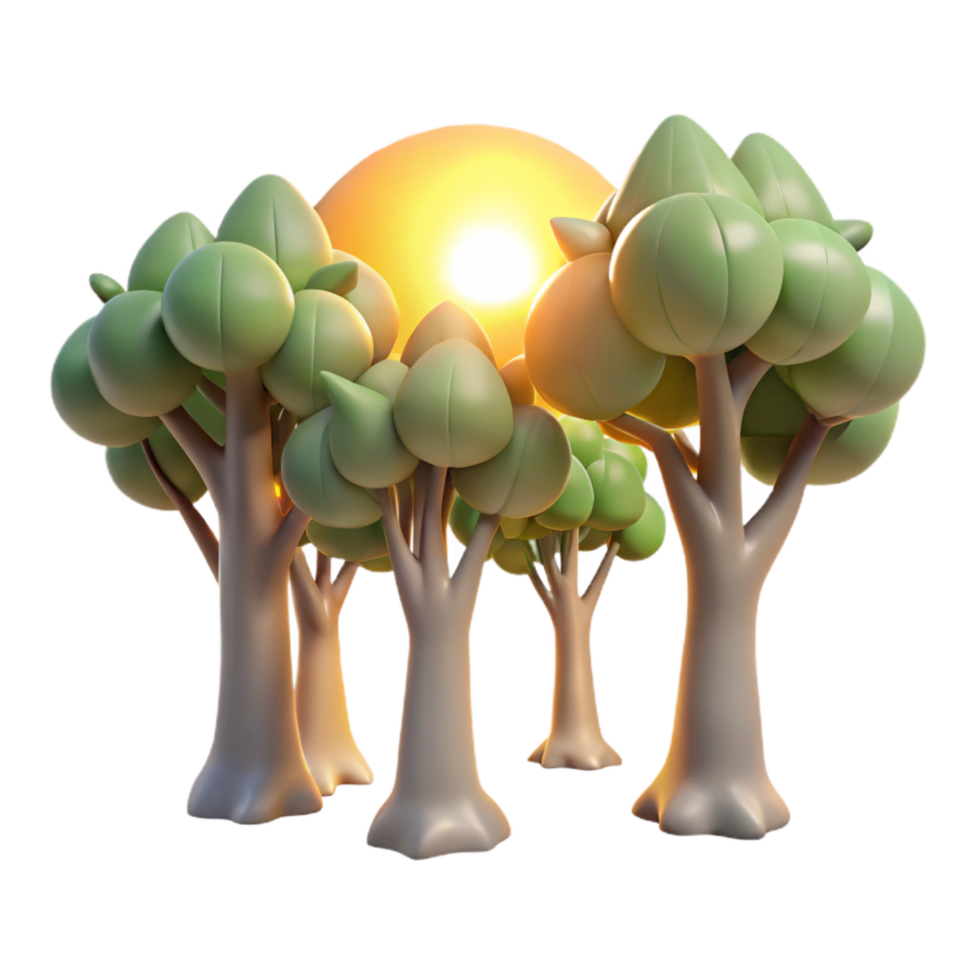 dramatic minimalist Sunlight Through Trees Transparent Background authentic png