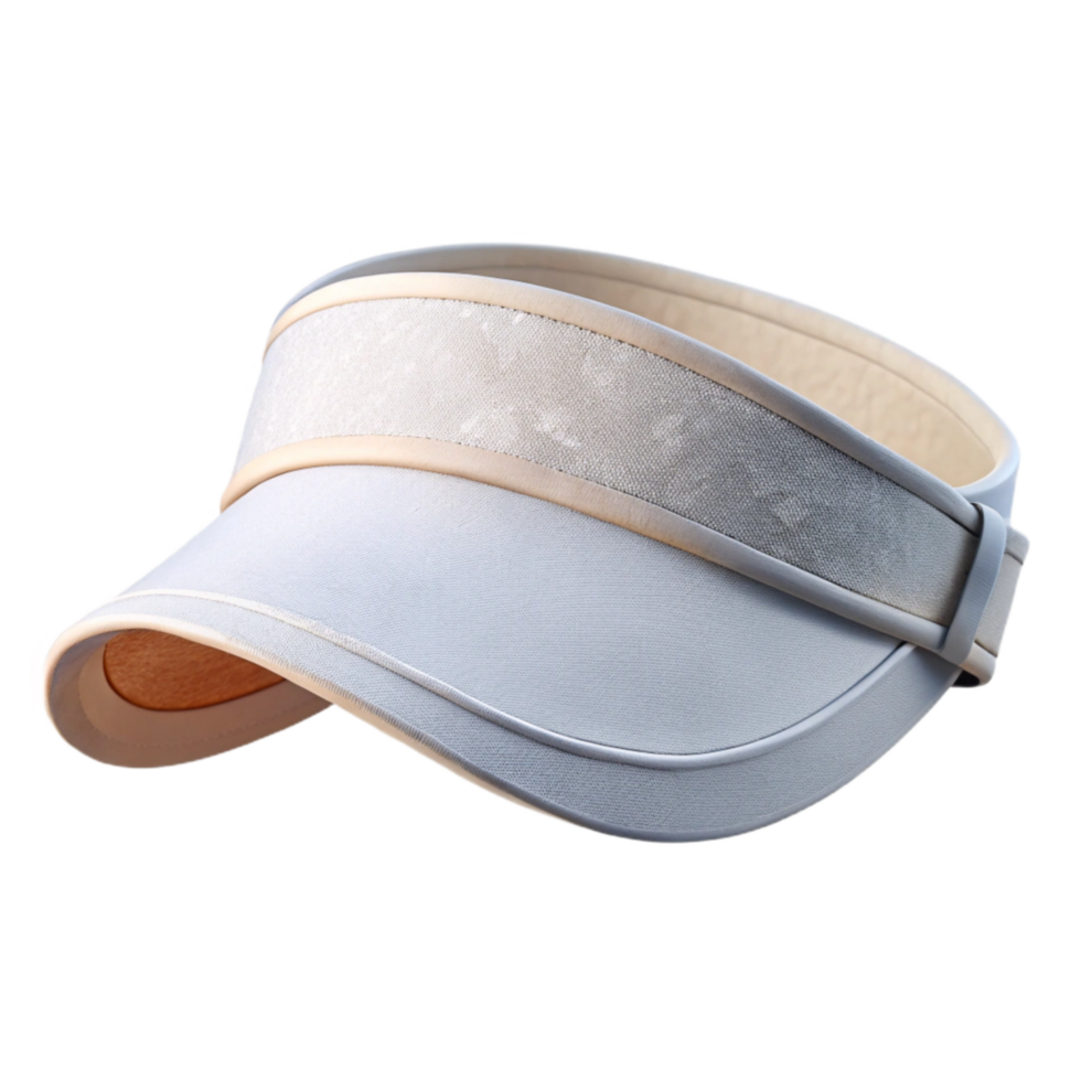 elegant modern Sun Visor White Adjustable Strap Transparent Background high resolution png