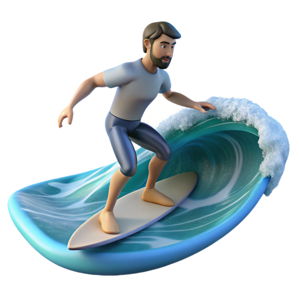 stunning classic Surfer Paddling Out to Waves Isolated premium png