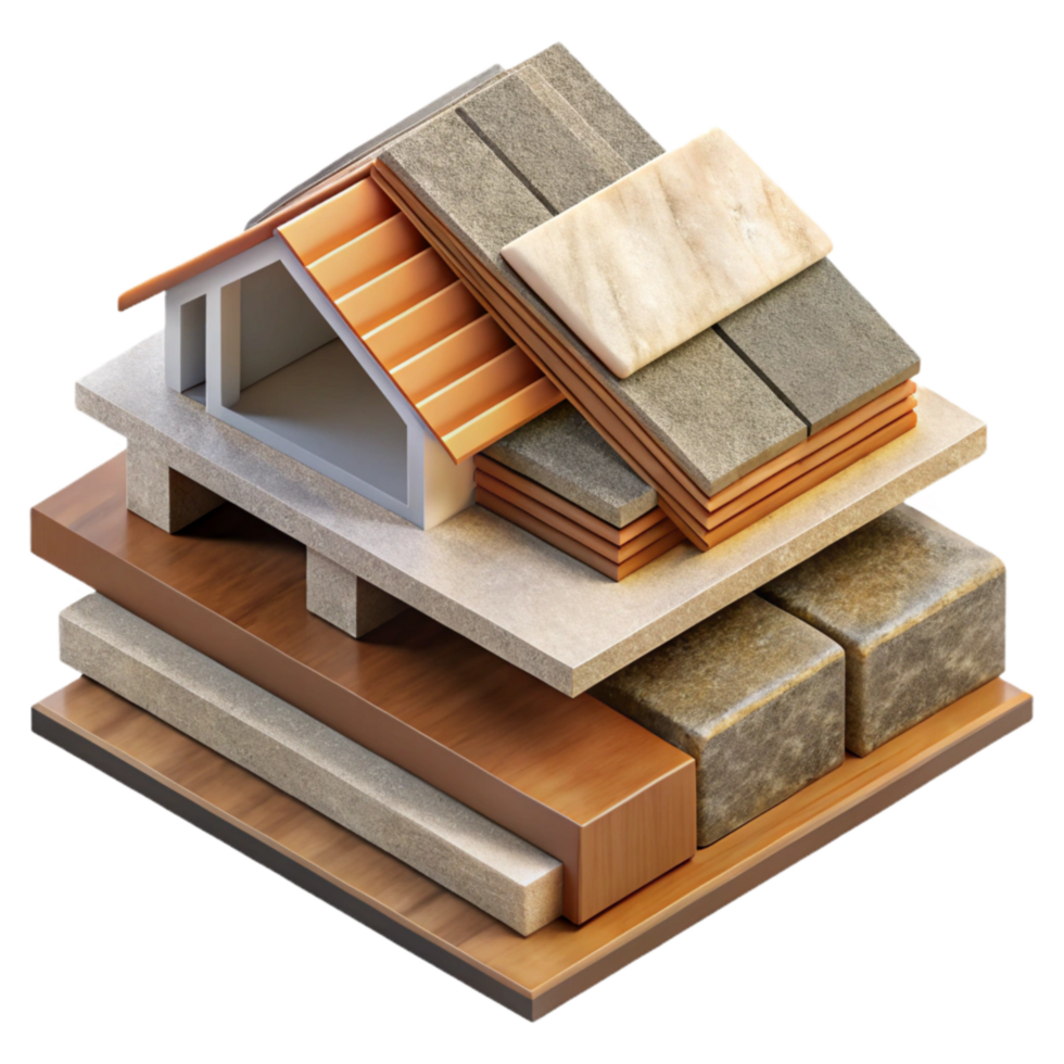 wonderful minimalist Sustainable Building Materials Samples Isolated png