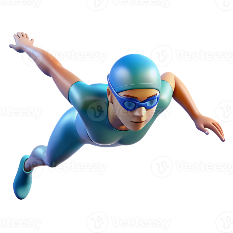 magnificent traditional Swimmer Underwater Streamlined Pose Transparent genuine png