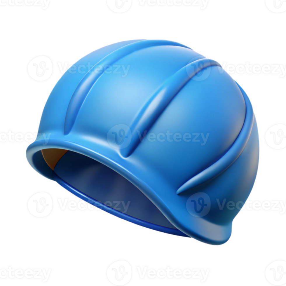 vibrant rustic Swimming Cap Blue Silicone Front View Isolated exclusive png