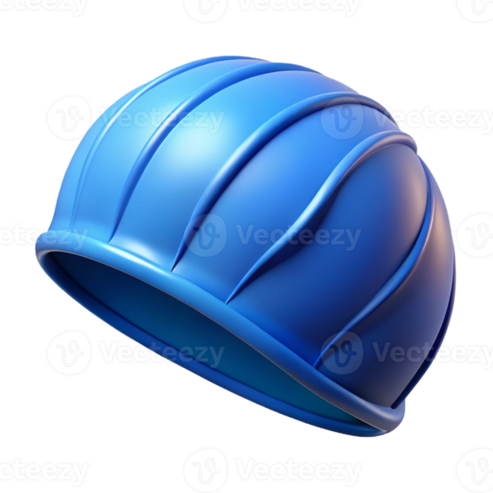 extraordinary contemporary Swimming Cap Blue Silicone Front View Isolated genuine png