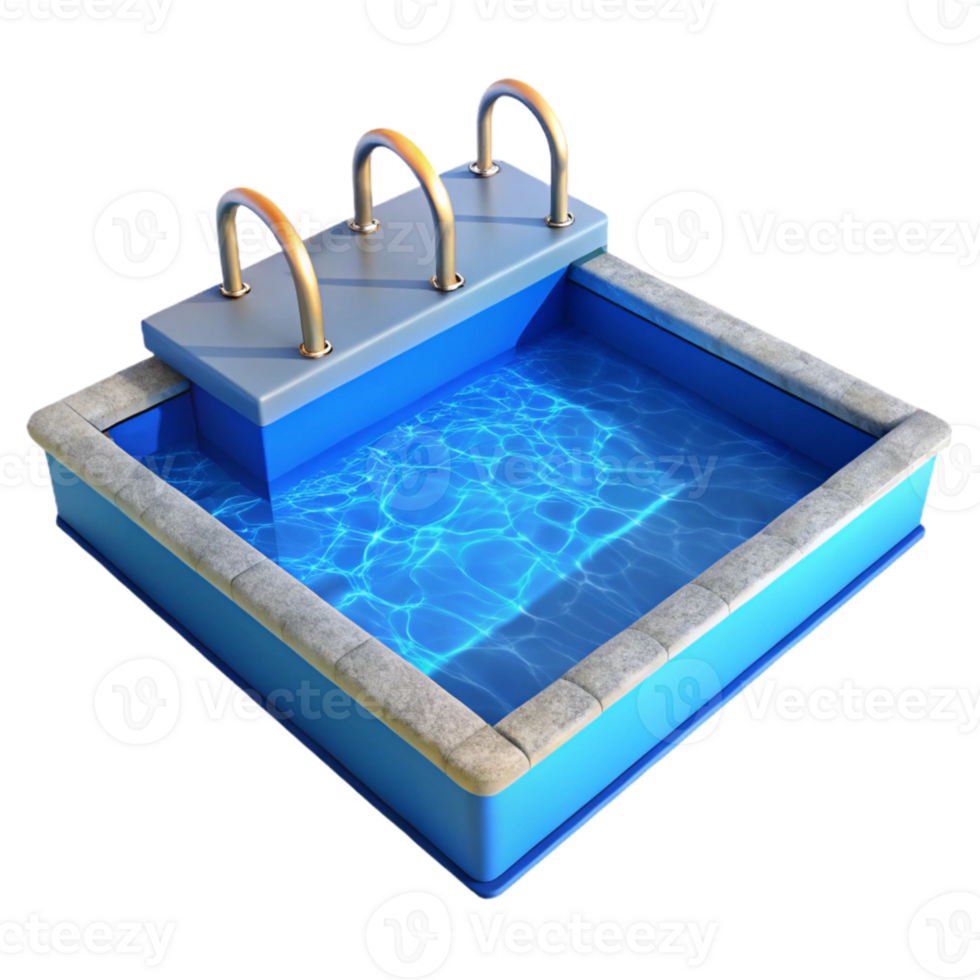 wonderful creative Swimming Pool Blue Water Surface Transparent high resolution png