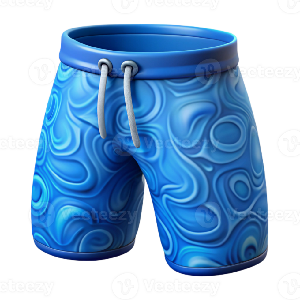 stunning rustic Swimming Trunks Blue Patterned Isolated professional png