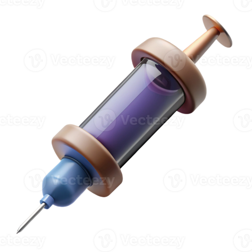 impressive artistic Syringe Filled with Liquid Side View Isolated high resolution png