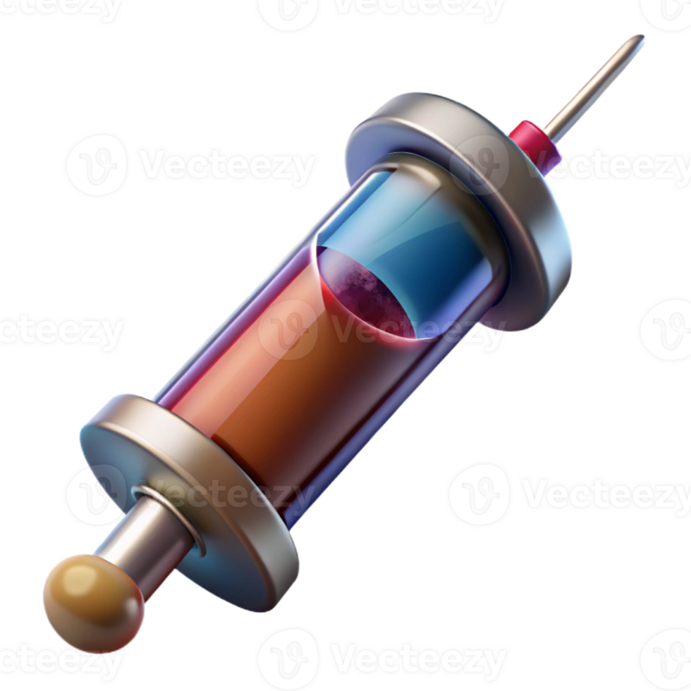 wonderful traditional Syringe Filled with Liquid Side View Isolated png