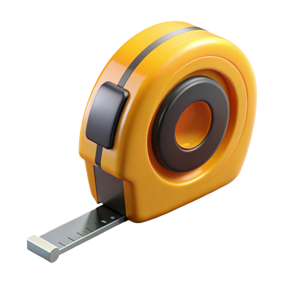 vibrant artistic Tape Measure Retracted Isolated Cutout on Transparent Background exclusive png