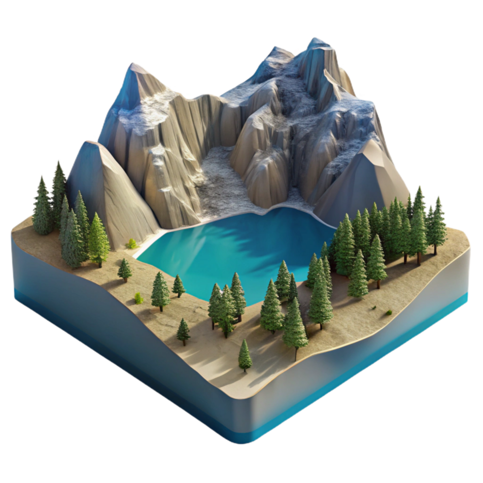 extraordinary rustic Tenaya Lake Granite Cliffs Cutout high quality png