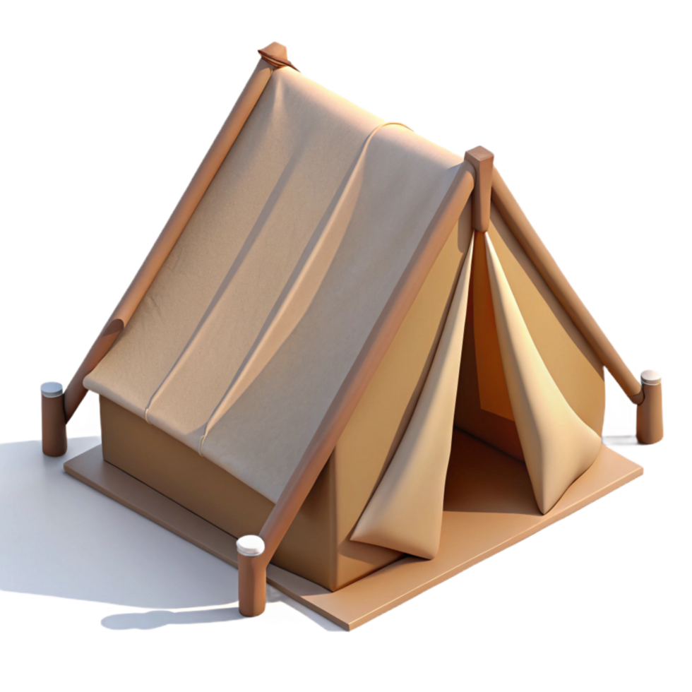 stunning artistic Tent Camping Shelter Isolated Simple Design high resolution png