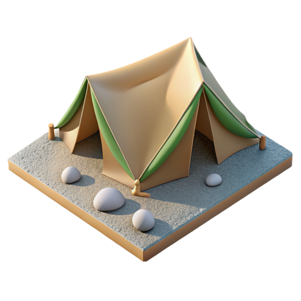 wonderful classic Tent Footprint Spread Out on the Ground Transparent Background png