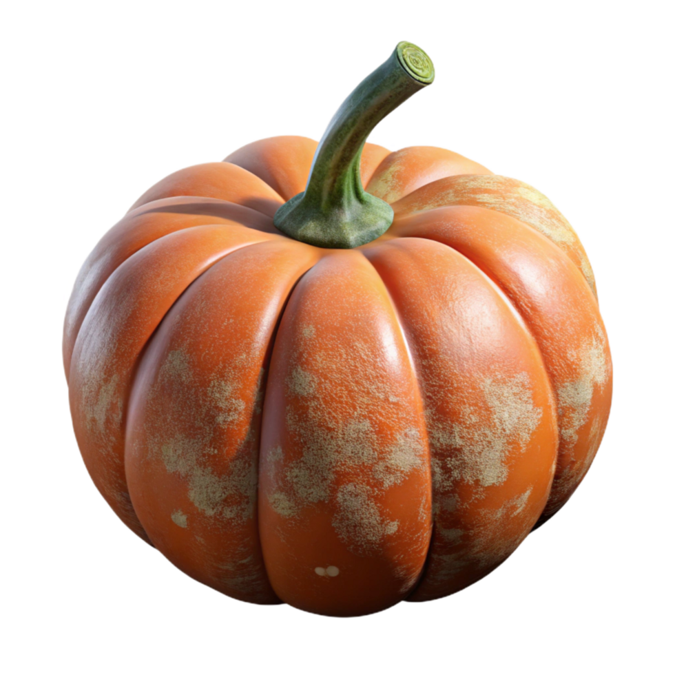 elegant rustic Thanksgiving Pumpkin with Stem Isolated high resolution png