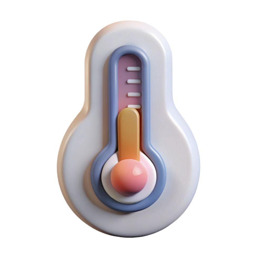 impressive abstract Thermometer Digital Display White Cutout png