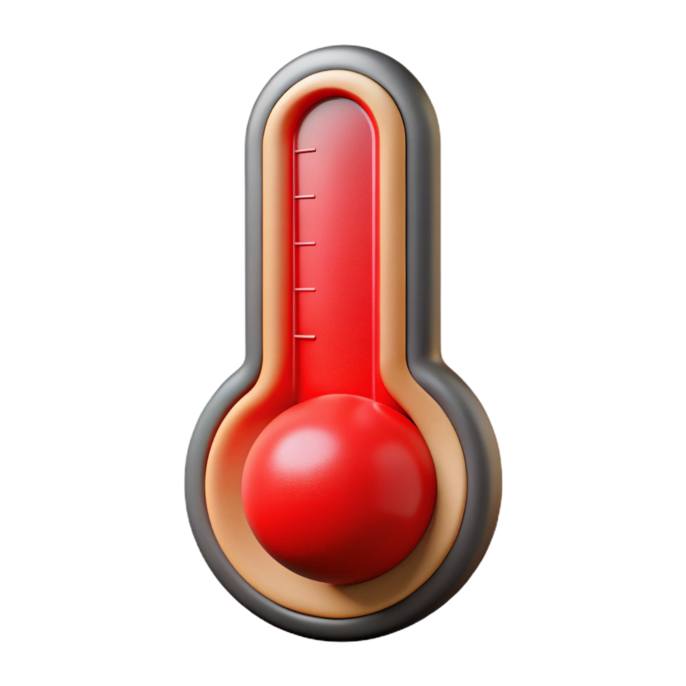 stunning modern Thermometer High Temperature Red Isolated high quality png