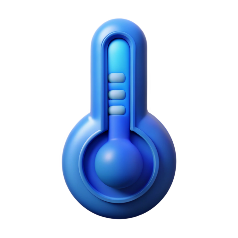 magnificent traditional Thermometer Low Temperature Blue Isolated Element original png
