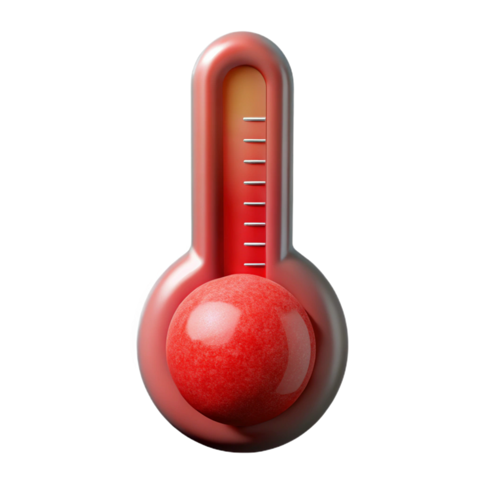 stunning minimalist Thermometer Mercury Rising Red Isolated Element original png
