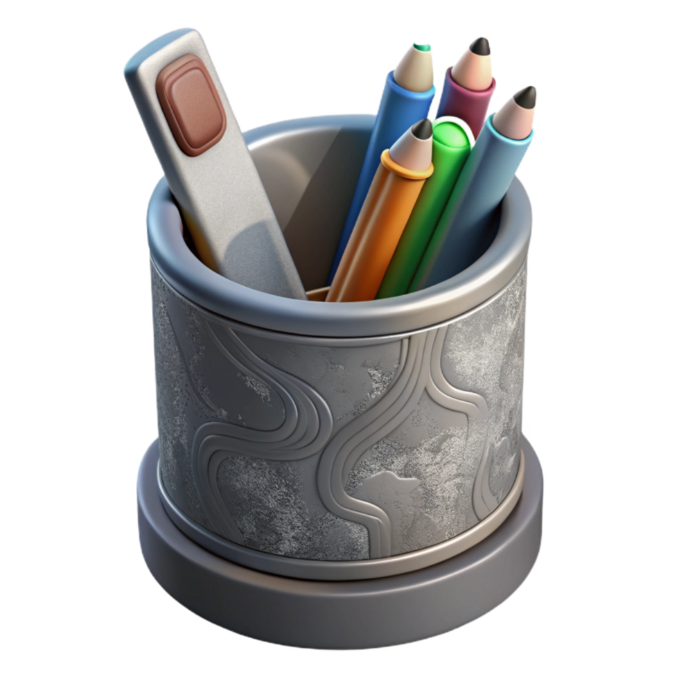 stunning creative Tin Can Pencil Holder Desk Organizer Transparent Background exclusive png