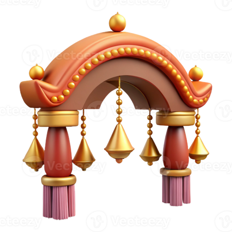 dramatic classic Toran Door Hanging Decorative Diwali Tradition Isolated premium png