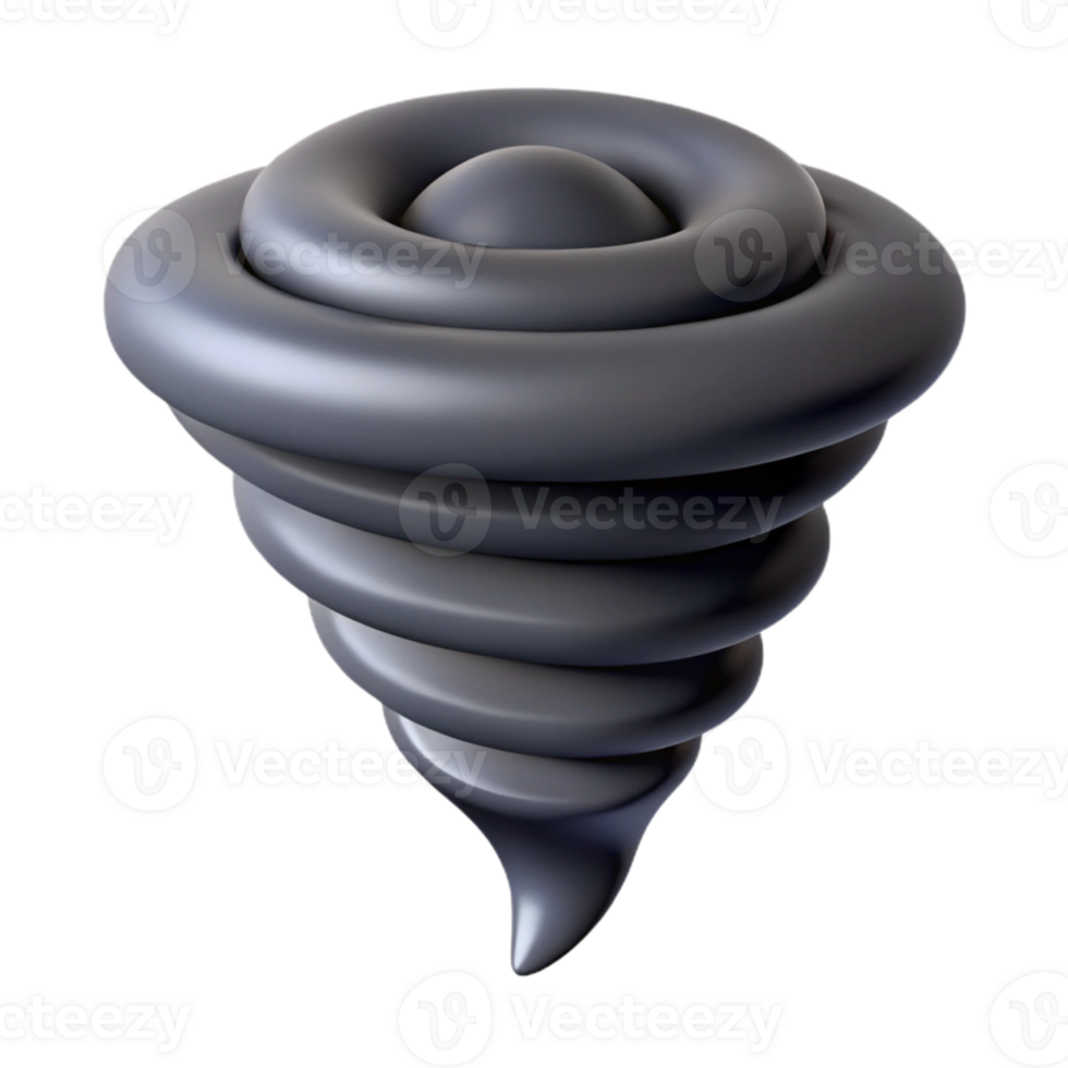impressive artistic Tornado Vortex Dark Gray Isolated Element genuine png