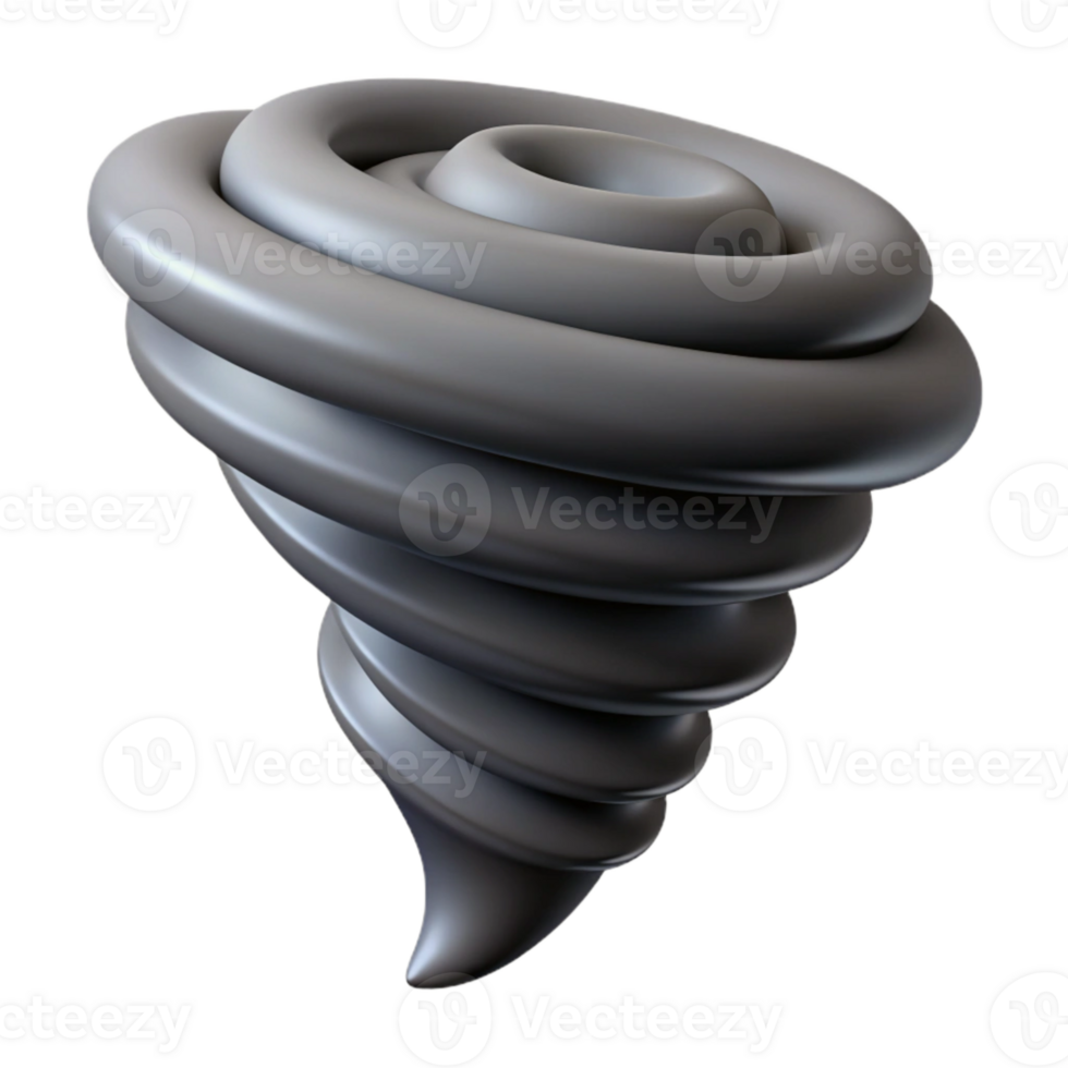 stunning artistic Tornado Vortex Swirling Transparent Background Dark Gray high resolution png