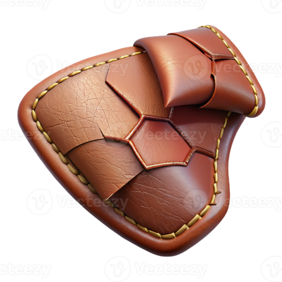 dramatic vintage Torn Leather Repair with Stitching Cutout exclusive png