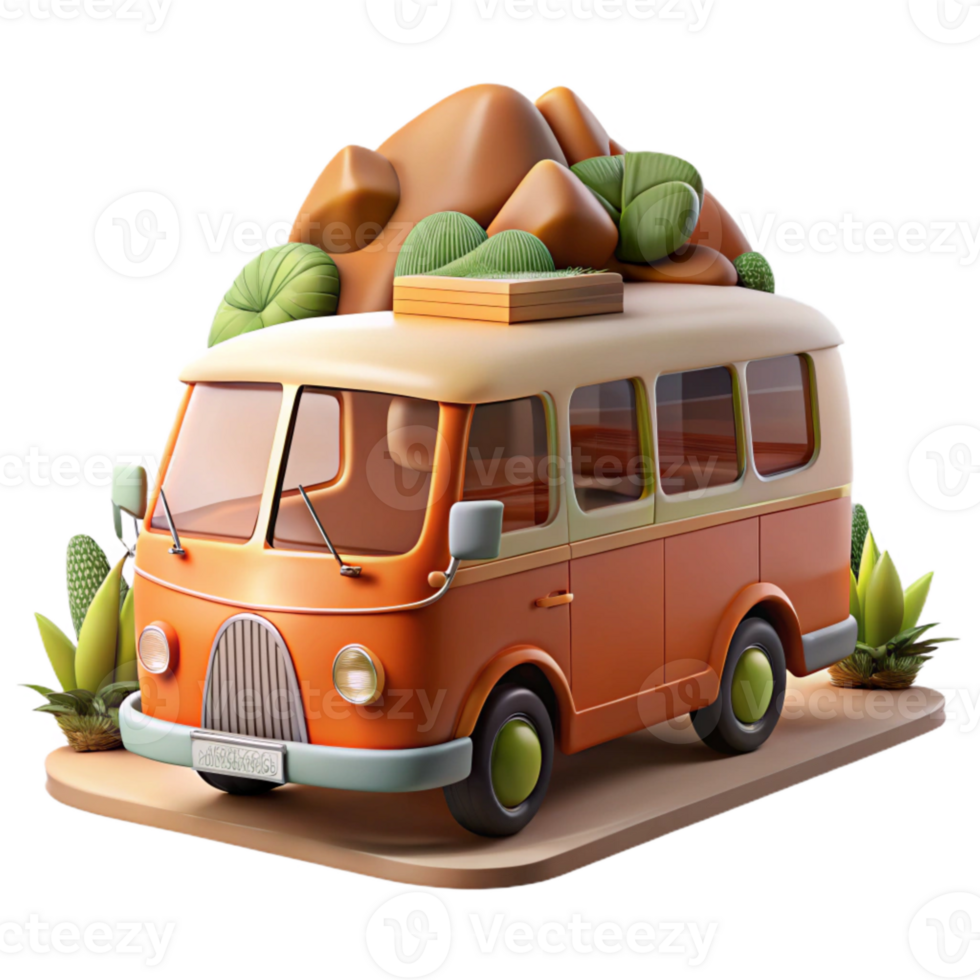 stunning creative Tourist Bus with Scenic View Transparent Cutout genuine png