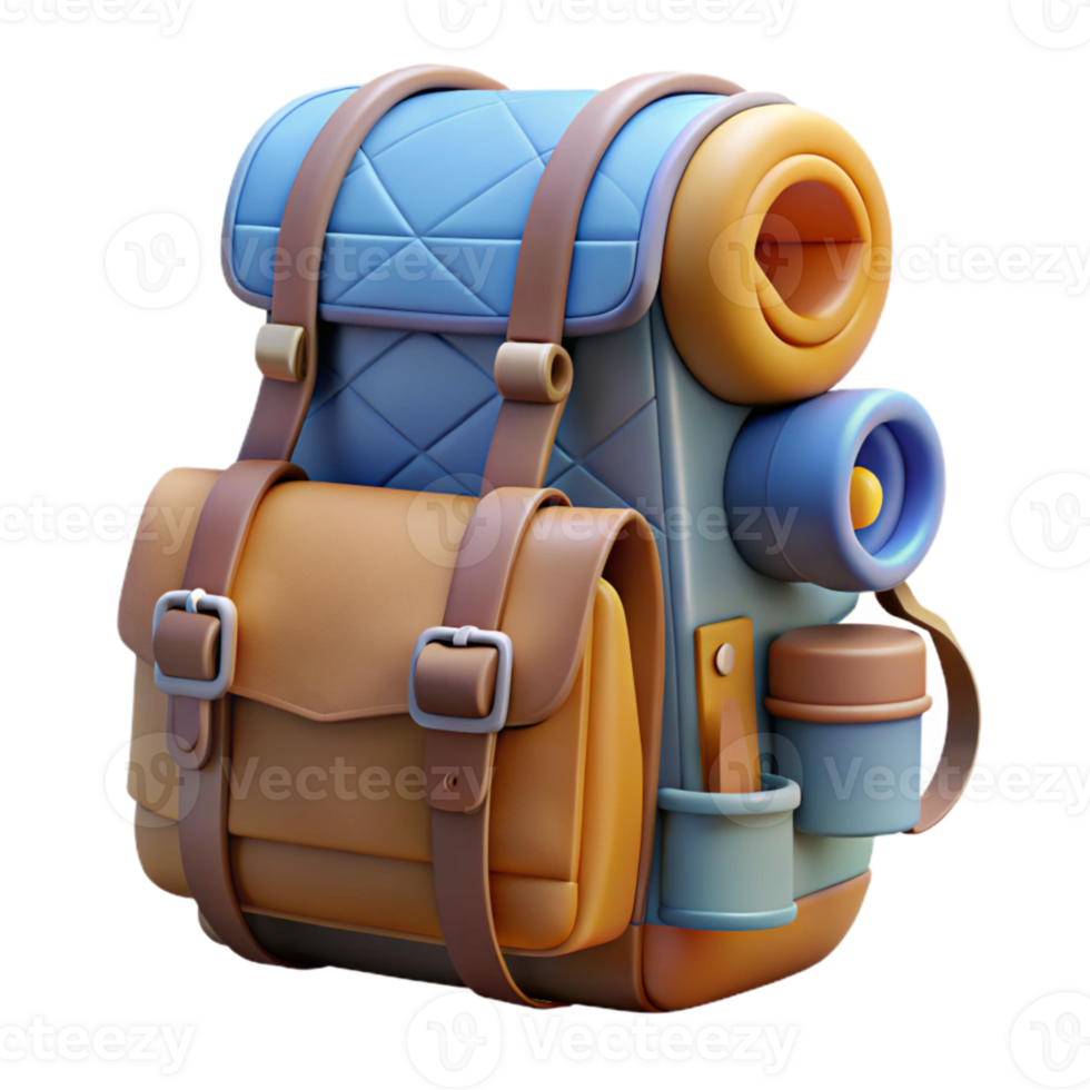 magnificent modern Tourist Hiking Backpack Gear Transparent Isolated detailed png