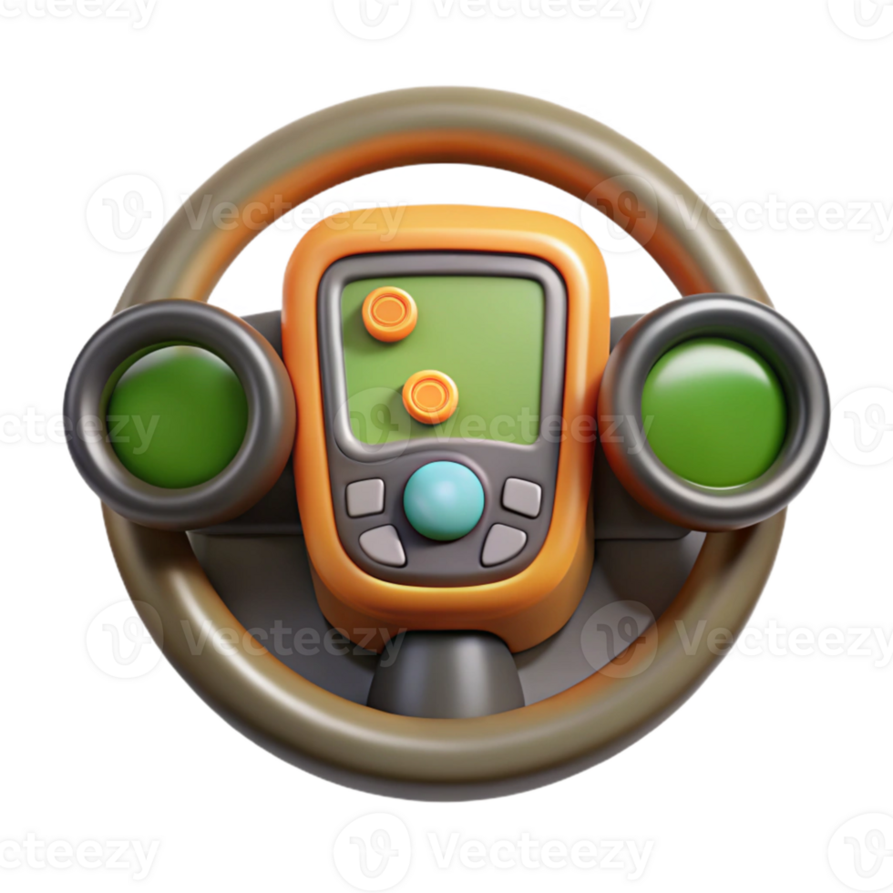 extraordinary traditional Tractor Dashboard with Gps Navigation Isolated detailed png