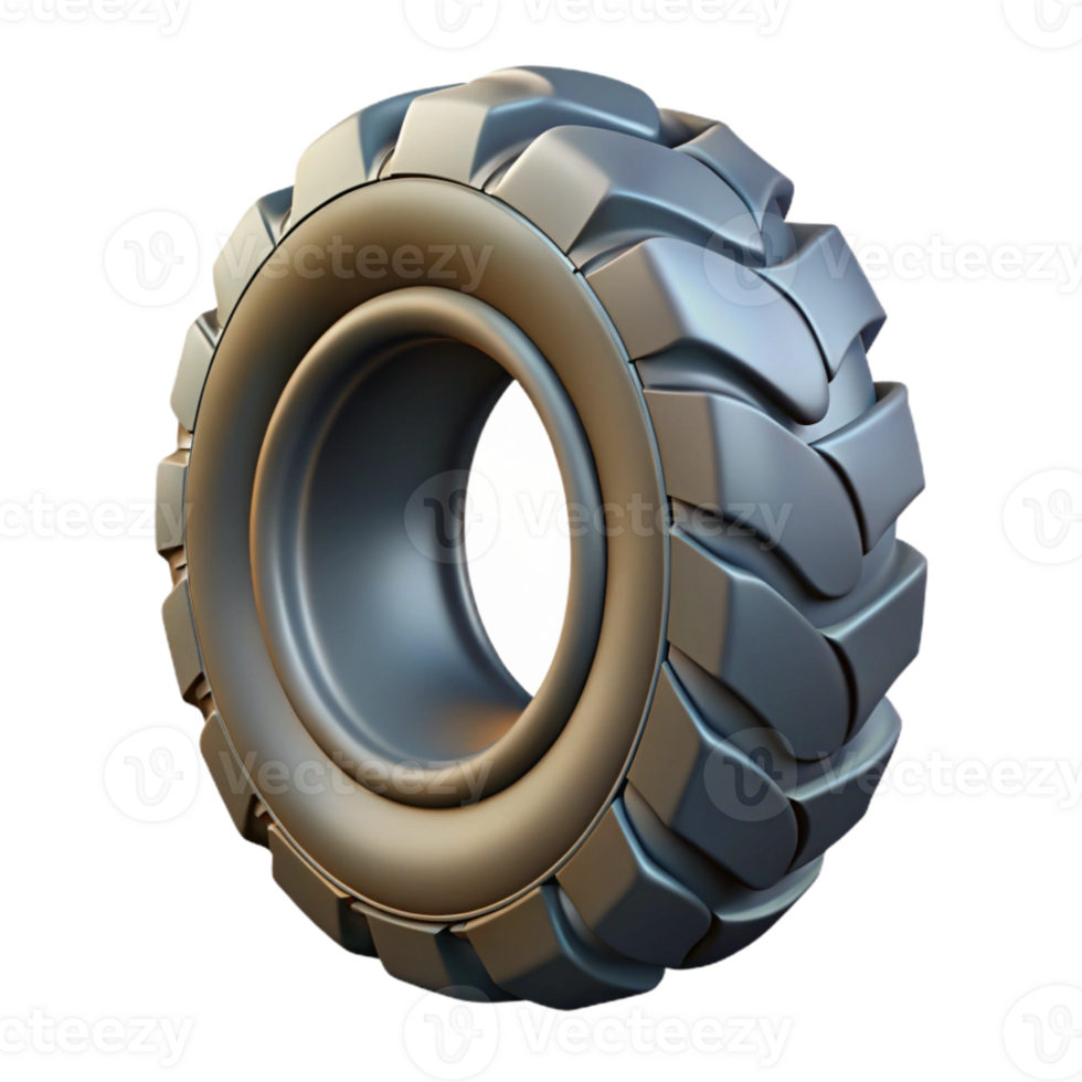 stunning modern Tractor Tire Isolated with Tread Detail authentic png
