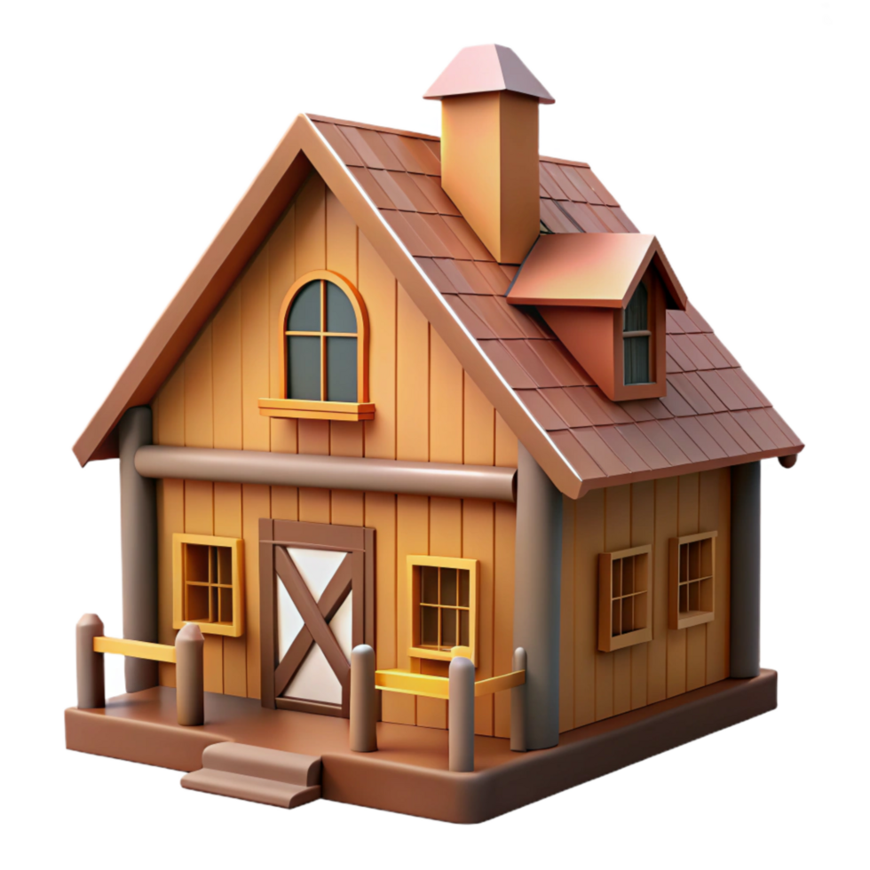 magnificent creative Traditional Farmhouse Front View Isolated high quality png