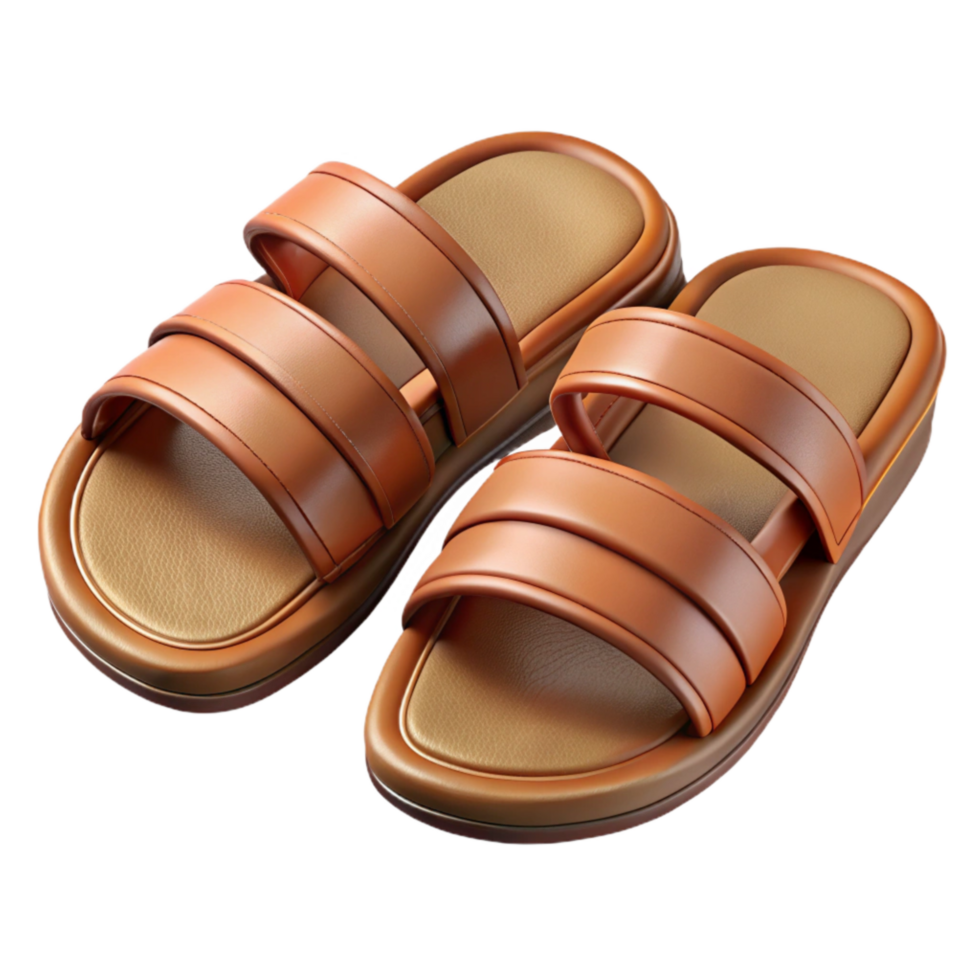 extraordinary traditional Traditional Leather Sandals Top View Transparent Background premium png