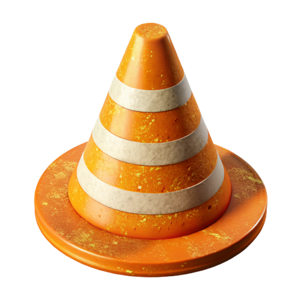extraordinary vintage Traffic Cone Orange Bright Cutout genuine png