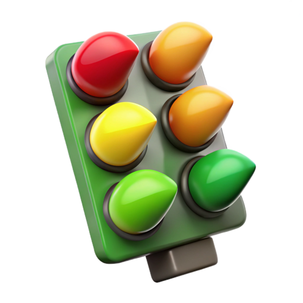 beautiful classic Traffic Light Green Red and Yellow Transparent high resolution png