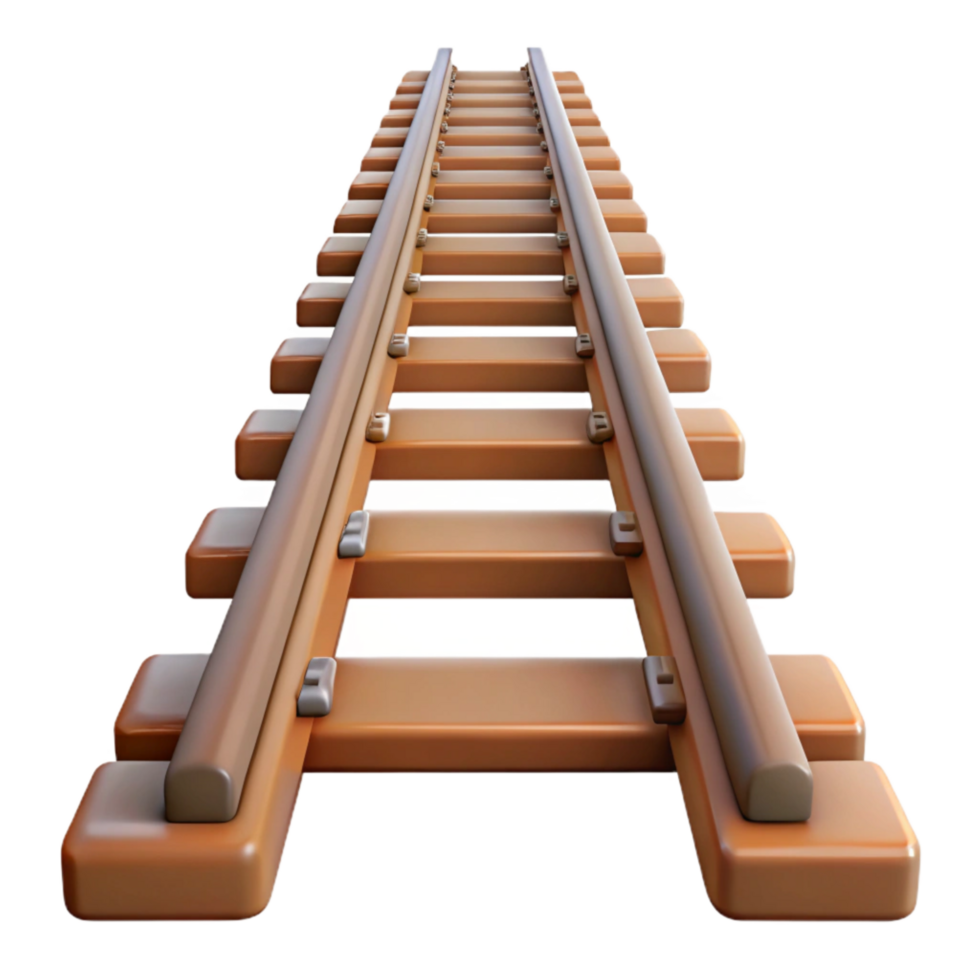 magnificent rustic Train Tracks Perspective View Transparent original png