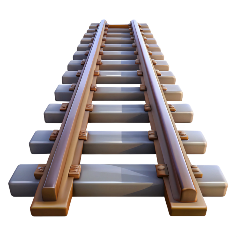 dramatic creative Train Tracks Perspective View Transparent detailed png