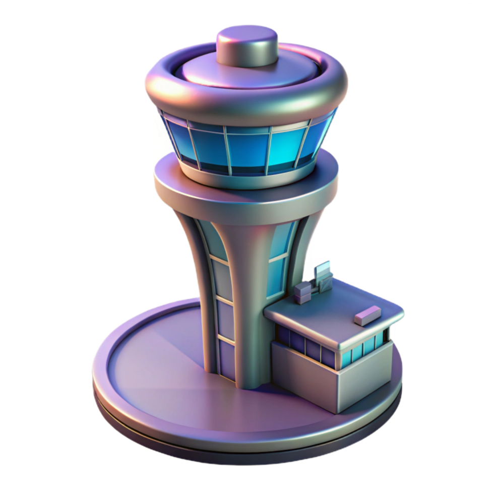 wonderful modern Transparent Background Futuristic Airport Terminal Isolated genuine png