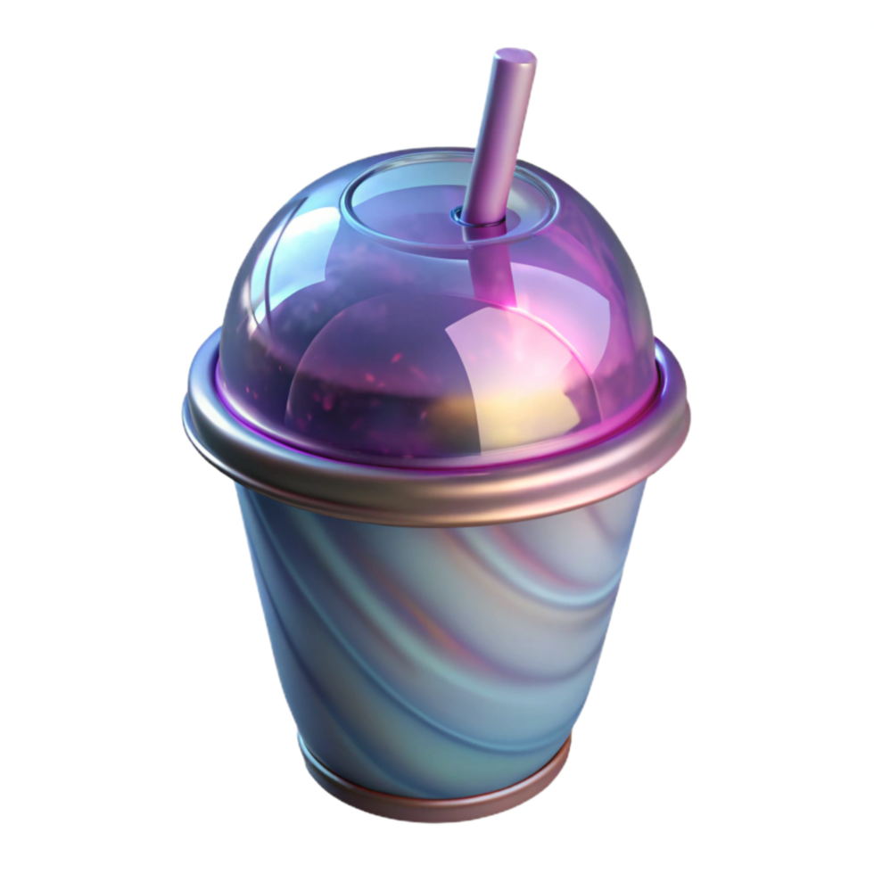 beautiful minimalist Transparent Plastic Cup with Dome Lid Isolated genuine png