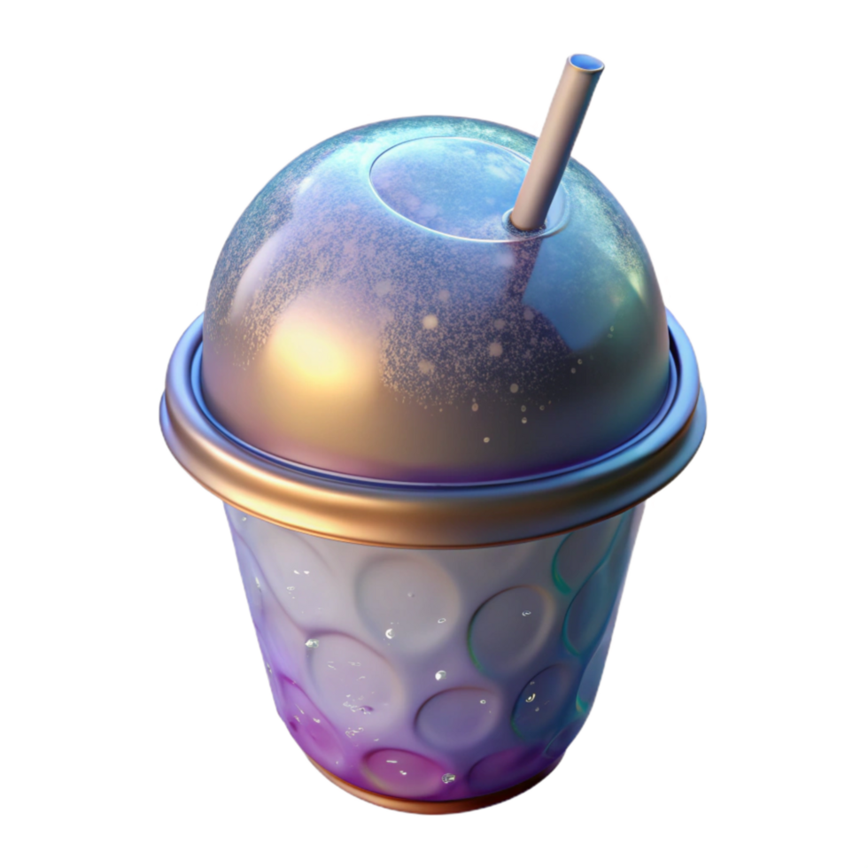 beautiful artistic Transparent Plastic Cup with Dome Lid Isolated high resolution png