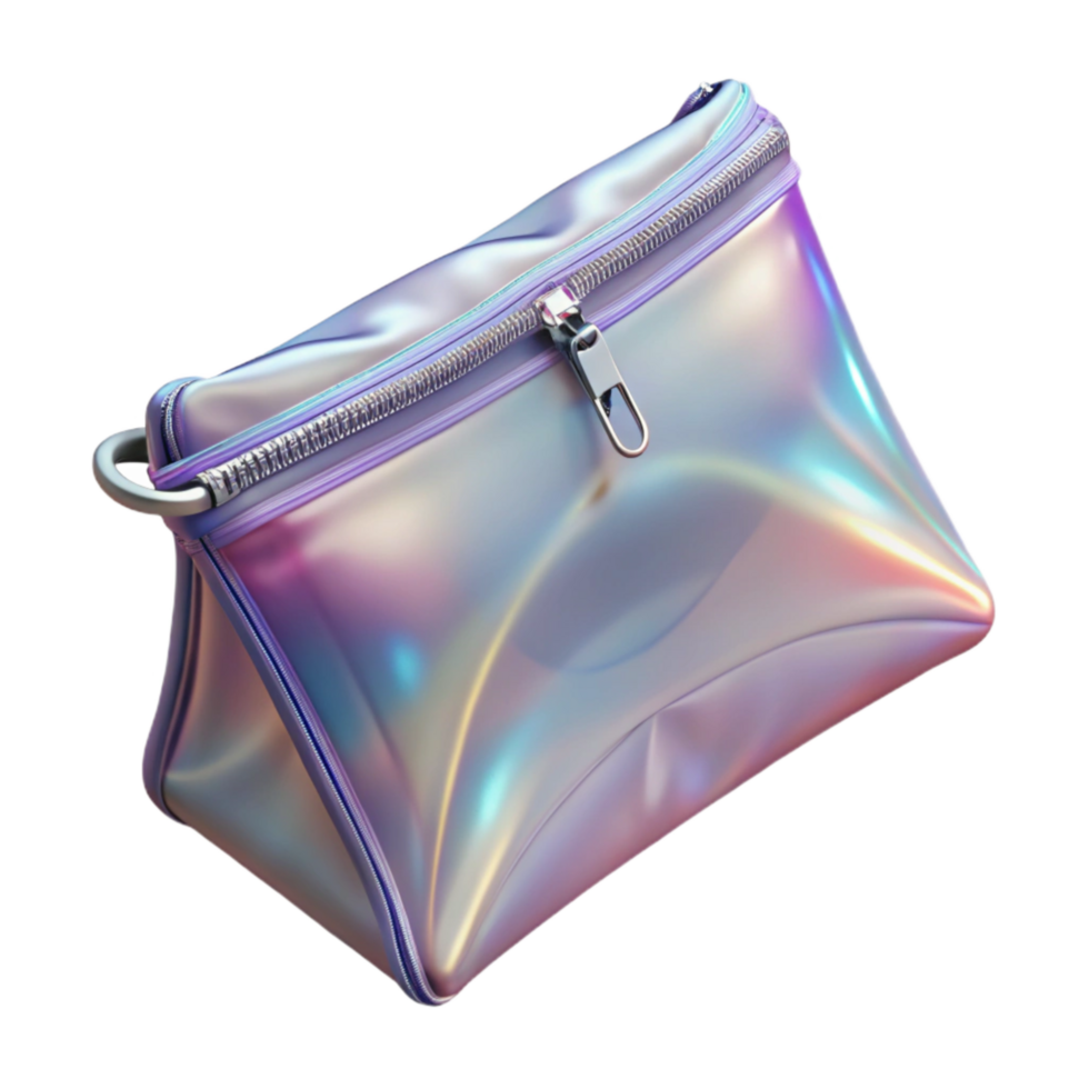 vibrant classic Transparent Plastic Pouch with Resealable Zipper Isolated detailed png