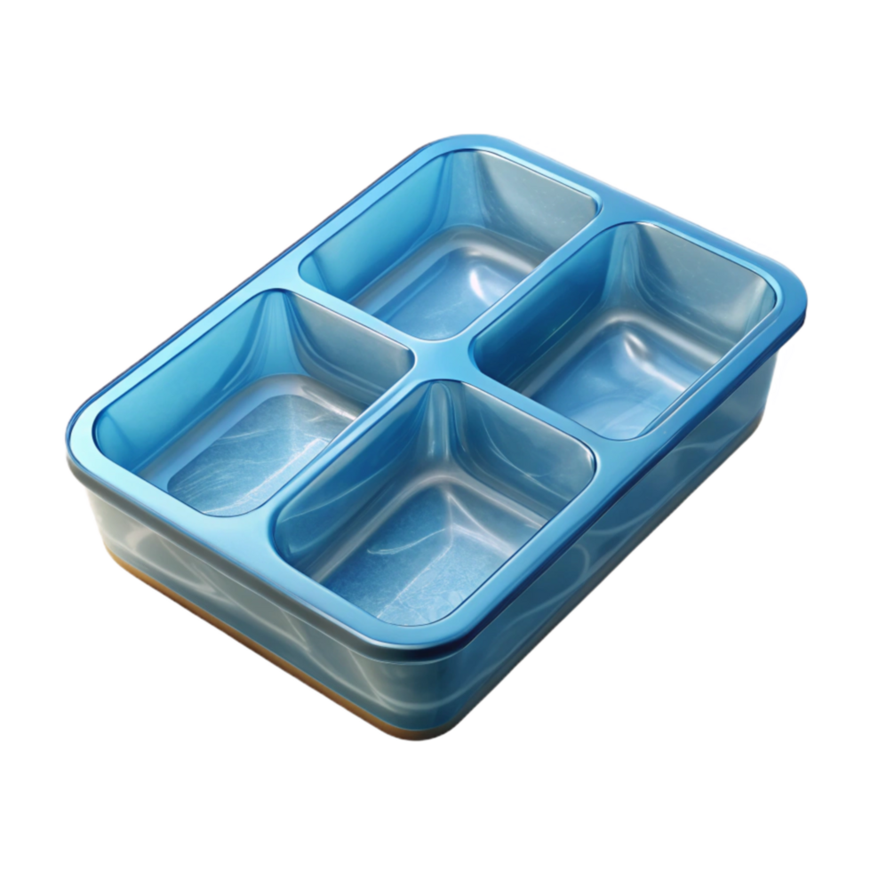 beautiful classic Transparent Plastic Tray with Compartments Isolated authentic png