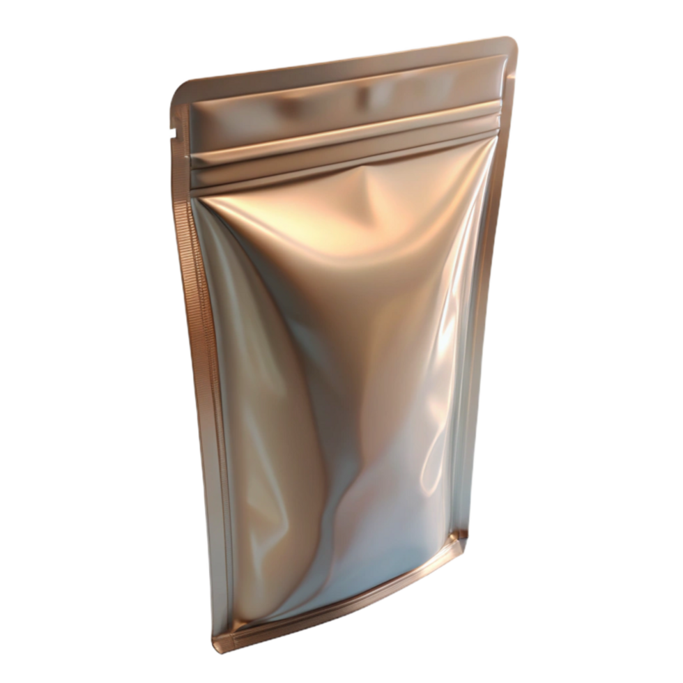 serene artistic Transparent Stand Up Pouch with Zipper Closure Cutout high resolution png