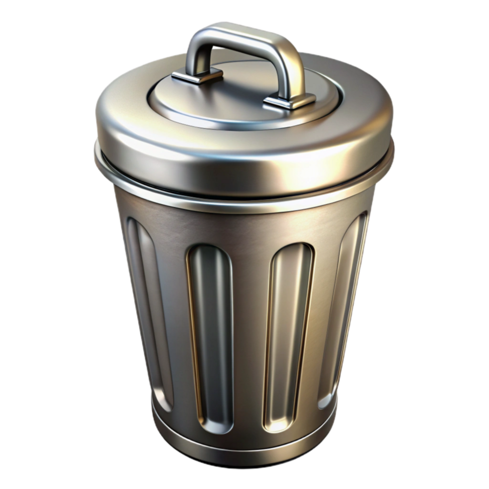extraordinary abstract Trash Can Stainless Steel Modern Cutout detailed png